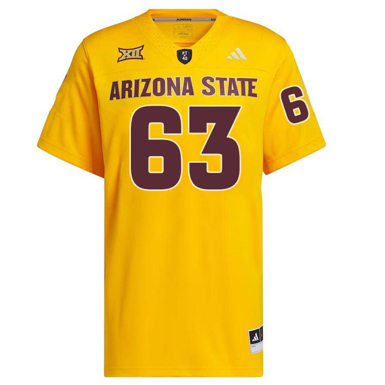 #63 Mitchell Fraboni Arizona State Sun Devils College Football Jerseys Stitched-Gold